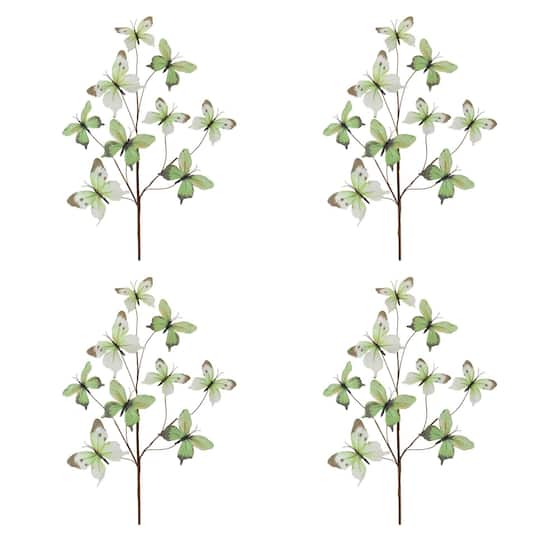 Michaels, Melrose 32.5" Butterfly Twig Sprays, 4ct. – Category: Stems